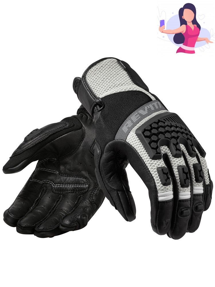 Motorcycle Gloves REV'IT SAND 3 LADY black/silver