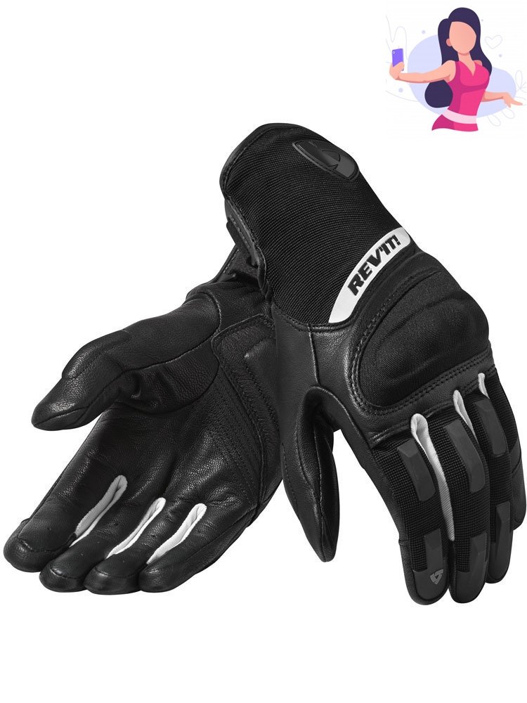 Motorcycle Gloves REV'IT Striker 3 LADY black/white