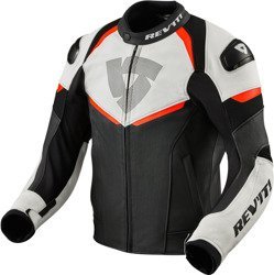 Motorcycle Leather Jacket REVIT Convex black/red