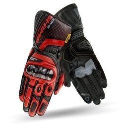 Motorcycle sport gloves SHIMA STR-2 black/red