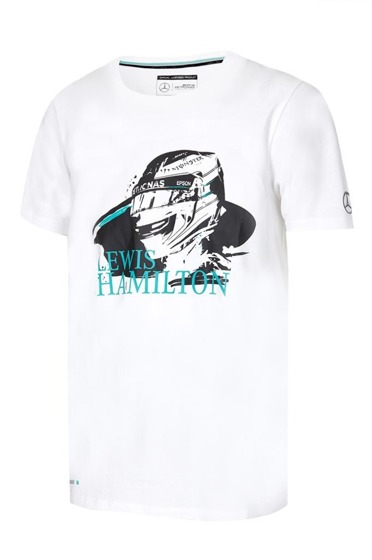 2017 Mercedes AMG Petronas F1 Team Mens Hamilton Helmet T-shirt 