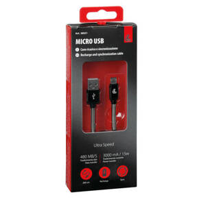 38890 Cable Usb > Micro Usb - 200 cm - Black