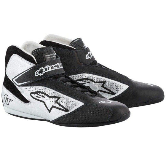 Alpinestars Tech-1 T Racing Rally Race Shoes (FIA SFI) black white