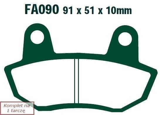 Brake pads EBC FA090 (set on 1 disk)