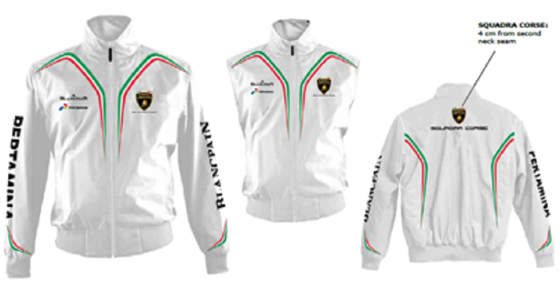 Ladies Jacket Lamborghini Squadra Corse white