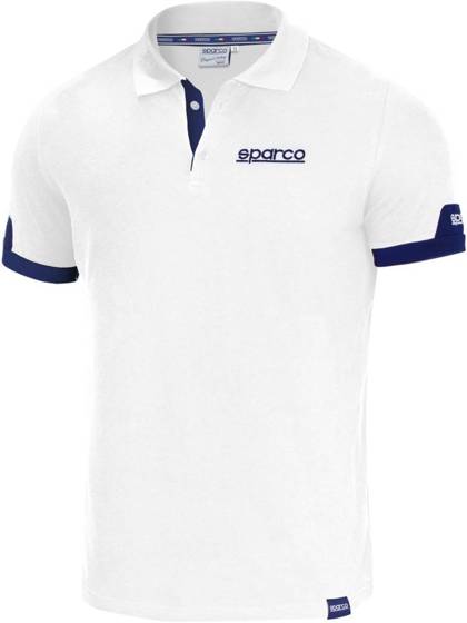 Mens Polo Shirt Sparco CORPORATE white