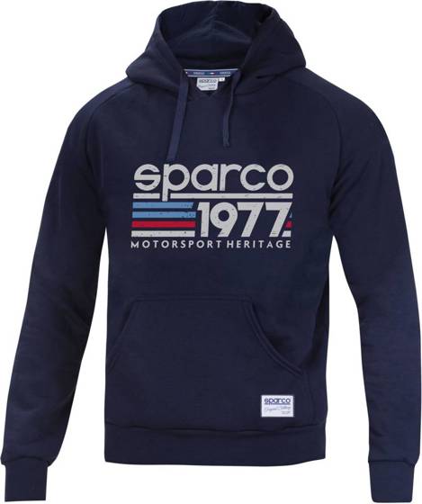 Mens hoodie Sparco 1977 navy