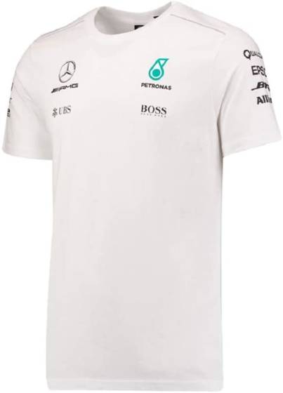 Mercedes AMG Petronas F1 Team Mens Teamline T-shirt white