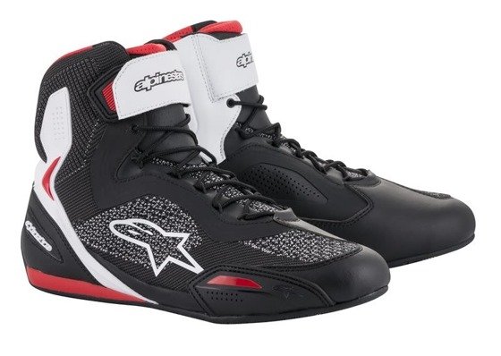 Motorcycle Boots Alpinestars Faster 3 RIDEKNIT Drystar black/white/red