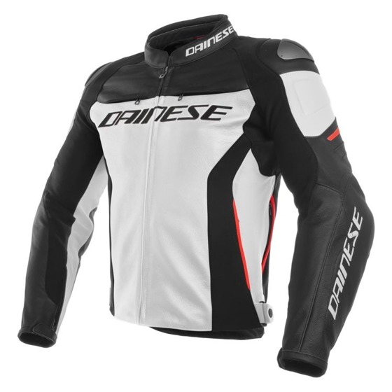 Motorcycle Jacket DAINESE RACING 3 PERFORATED black/red/white