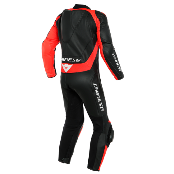 Motorcycle Leather Suit DAINESE ASSEN 2 1 PC. PERF. black/red