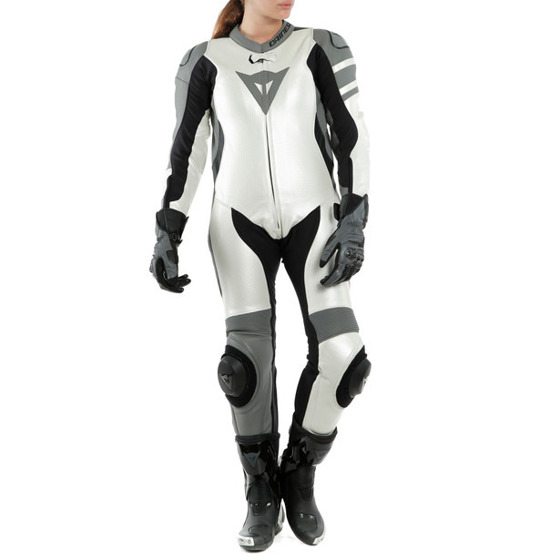 Motorcycle Leather Suit DAINESE KILLALANE 1 PC PERF. LADY white