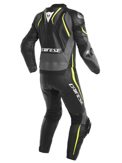 Motorcycle Leather Suit DAINESE LAGUNA SECA 4 2 PCS black/yellow