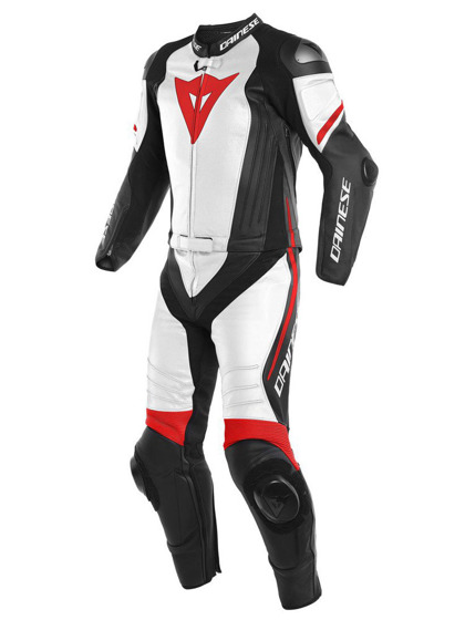 Motorcycle Leather Suit DAINESE LAGUNA SECA 4 2 PCS white