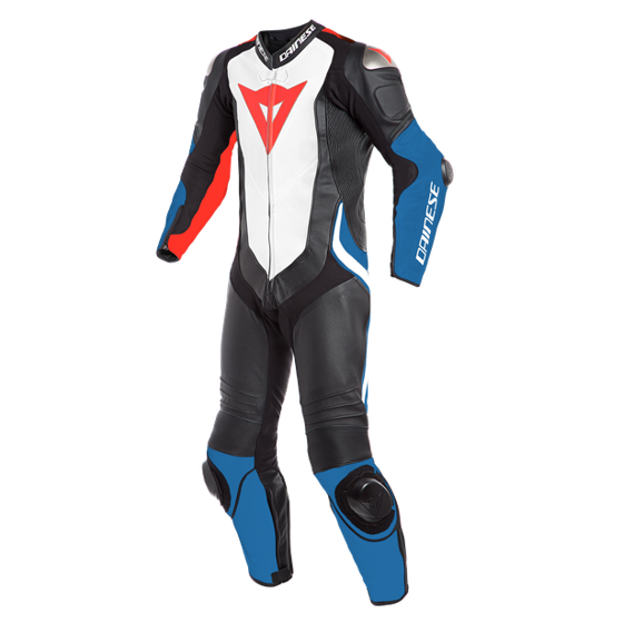 Motorcycle Leather Suit DAINESE LAGUNA SECA 4 PERFORATED black/blue