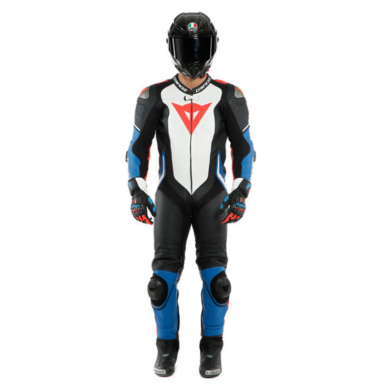 Motorcycle Leather Suit DAINESE LAGUNA SECA 4 PERFORATED black/blue