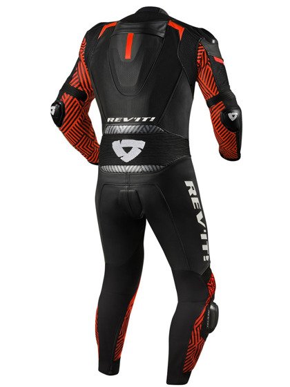 Motorcycle Leather Suit REVIT Triton 1PC black/red