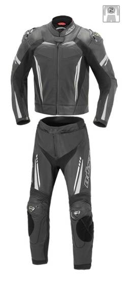 Motorcycle Mens Leather Suit BUSE IMOLA black/white