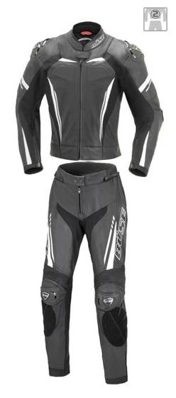 Motorcycle Mens Leather Suit BUSE IMOLA black/white