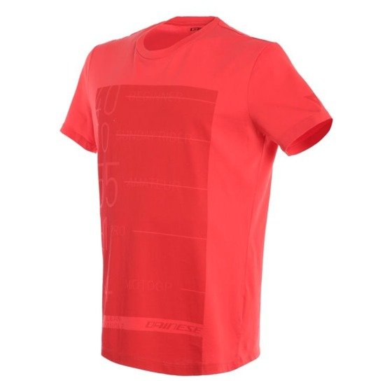 Motorcycle Mens T-shirt DAINESE LEAN-ANGLE Red