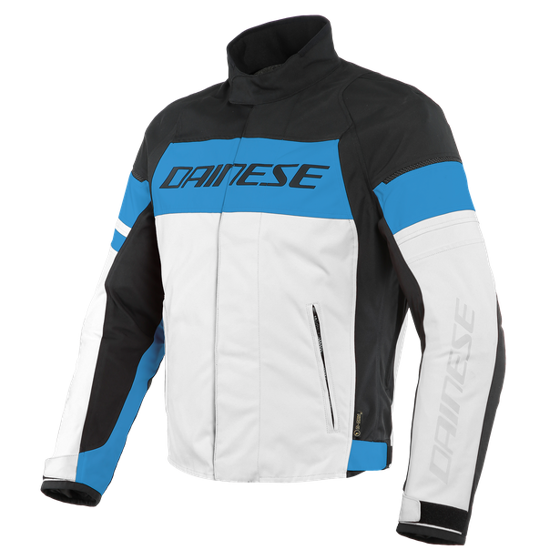 Motorcycle Textil Jacket DAINESE SAETTA D-DRY white/blue