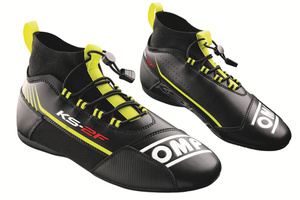 OMP Racing KS-2F Karting Kart Shoes boots black yellow