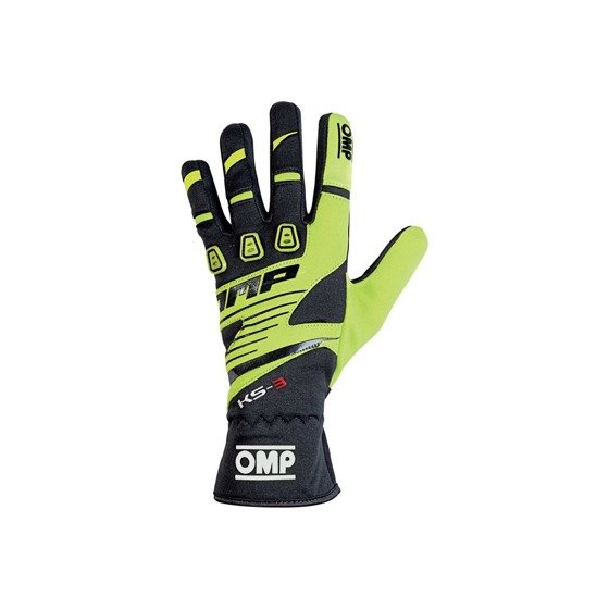 OMP Racing Karting Gloves KS-3 MY19 black/neon