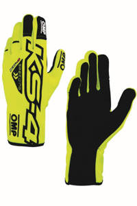 OMP Racing Karting Kart Gloves KS-4 MY2023 yellow