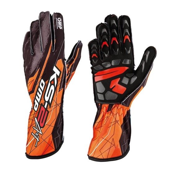 OMP Racing Karting Racing Gloves KS-2 ART orange