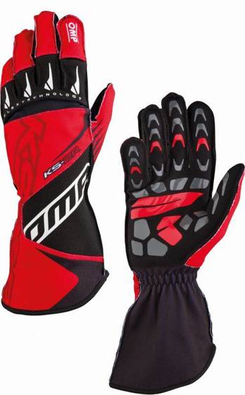 OMP Racing Karting Racing Gloves KS-2R black red