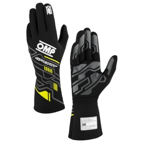 OMP Racing Race & Kart Gloves ONE SPORT (FIA) black yellow