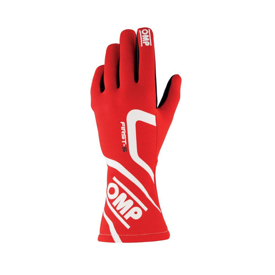 OMP Racing Race Rally Auto Kart Gloves FIRST-S (FIA Approved) red