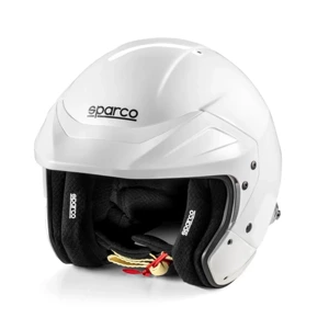 Open Face Sparco Flux RJ Helmet (FIA Approved) white