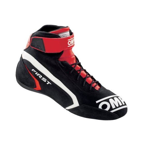 Rally Race Racing Shoes OMP FIRST SHOES (FIA Approved) black/red