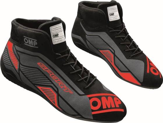 Rally Race Racing Shoes OMP SPORT boots (FIA Approved) black red