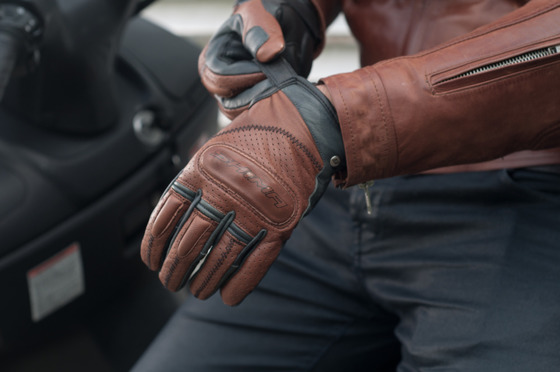 SHIMA Caliber Motorcycle Gloves brown