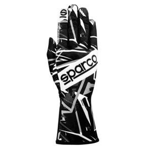 Sparco Karting Kart Auto Racing Gloves K-Rookie white black