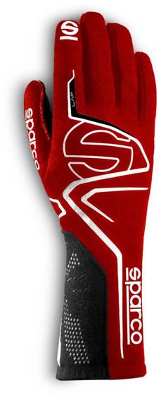 Sparco LAP Race Gloves (FIA & SFI) red