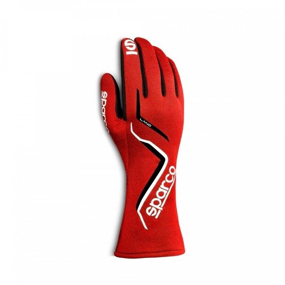 Sparco Racing Rally Race & Kart Gloves LAND (FIA Approved) red