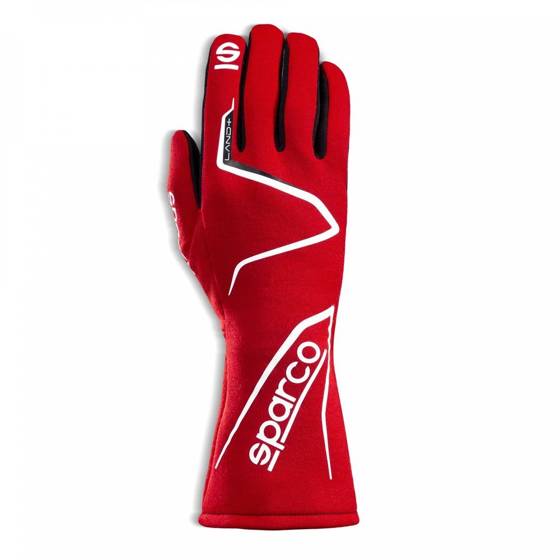 Sparco Racing Rally Race & Kart Gloves LAND + (FIA Approved) red