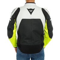 Motorcycle Jacket DAINESE AGILE white/yellow