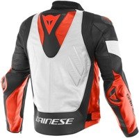 Motorcycle Jacket DAINESE SUPER RACE perforated white black