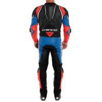 Motorcycle Leather Suit DAINESE LAGUNA SECA 4 PERFORATED black/blue