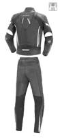 Motorcycle Mens Leather Suit BUSE IMOLA black/white