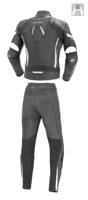 Motorcycle Mens Leather Suit BUSE IMOLA black/white