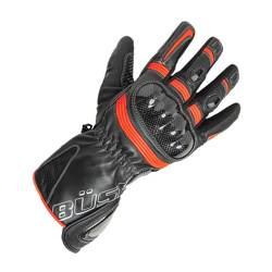 Rękawice motocyklowe damskie BUSE Misano czarno-biało-neonowe 09