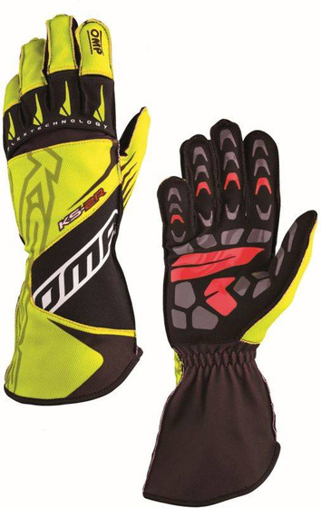 OMP Racing Karting Racing Gloves KS-2R black yellow