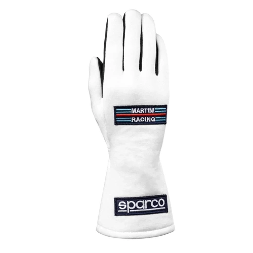 Sparco Martini Land Classic Race Kart Gloves (FIA & SFI) white