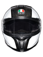 Motorcycle Helmet AGV SPORTMODULAR E05 SOLID PLK BLACK WHITE