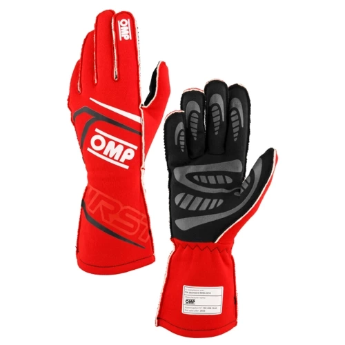 OMP Racing Race & Kart Gloves FIRST (FIA) red